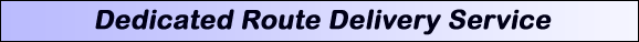 Text Box: DEDICATED ROUTE DELIVERY SERVICE 